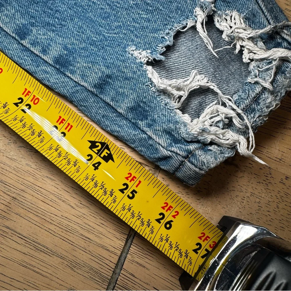 Good American Blue Denim Jeans Size 6/28 Distressed Classic - Picture 6 of 6